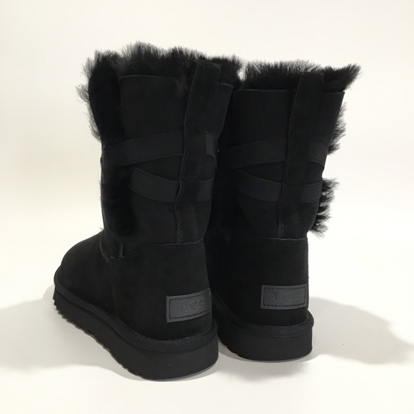 UGG Bailey Flex Classic Boots 1129790 -Black Suede /Sheepskin -US 7 -NEW - Picture 2 of 8